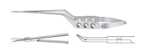 ЯЗЕРГІЛ МІКРО НОЖИЦІ БАГНЕТОВ. ВИГН. ВВЕРХ ТУПИЙ 225MM